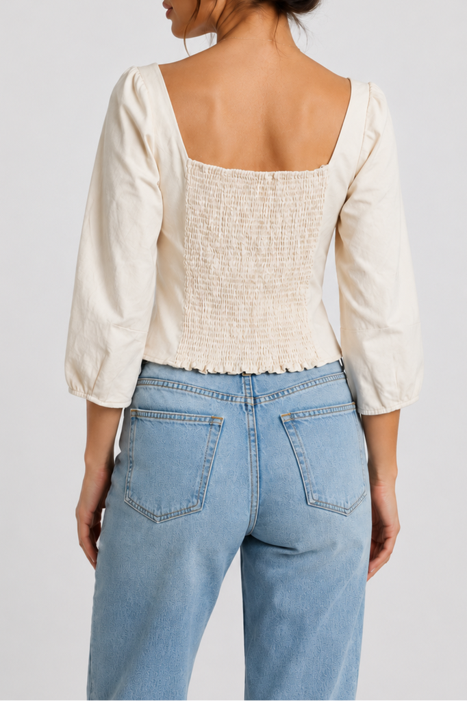 Daydream Corset Quarter Sleeve Top