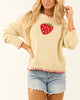Strawberry Fields Long Sleeve Stitched Sweater