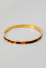 Leopard Print Gold Clasp Bangle in Gold