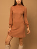 Pumpkin Spice Long Sleeve Midi Dress