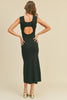 Shayla Knitted Sleeveless Open Back Midi Dress