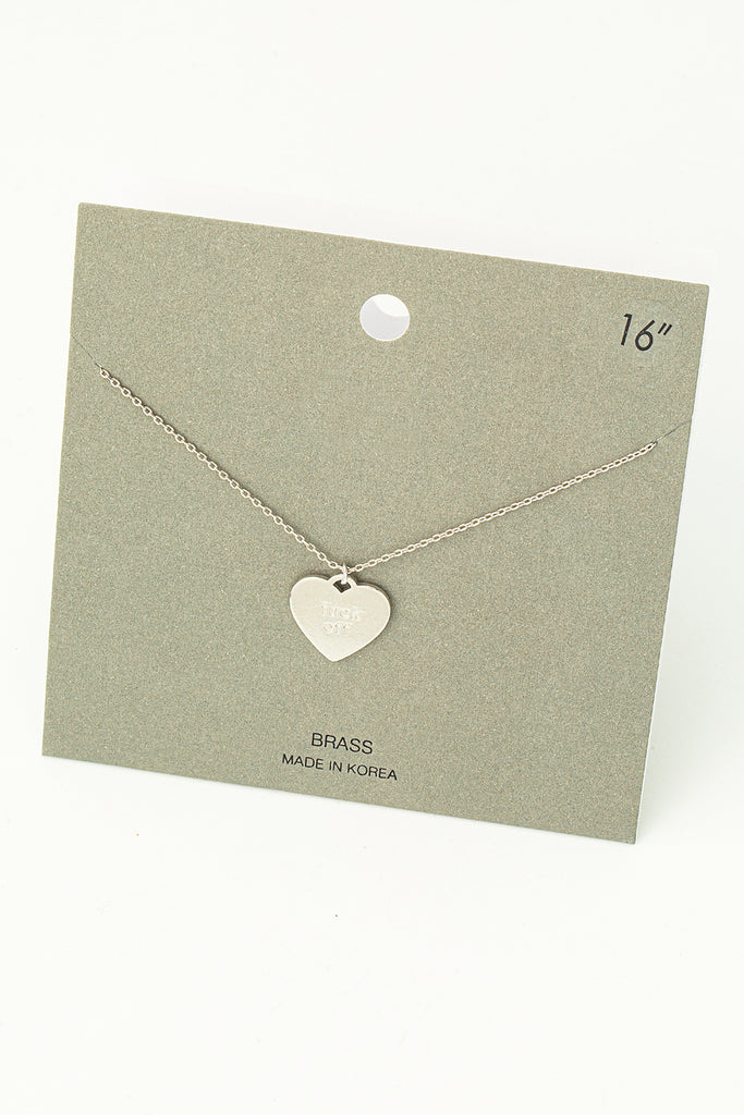 Fuck Off Heart Necklace (Assorted)