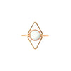 Double Deco Triangle Opal Goldfill Stacking Ring