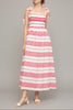 Rosé Thread Smocked Midi Dress