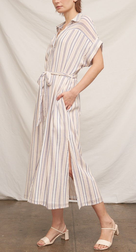 The Soft Stripe Shirt Dress