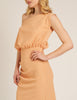 Avery One Shoulder Ruched Bodycon Dress in Coral