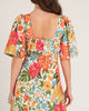 Island Escape Hollowed Out Short Sleeve Tie Front Dress in Multi