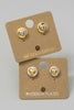 Two-Toned Heart Stud Earrings