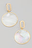 Pearlescent Charm Oval Link Drop Earrings