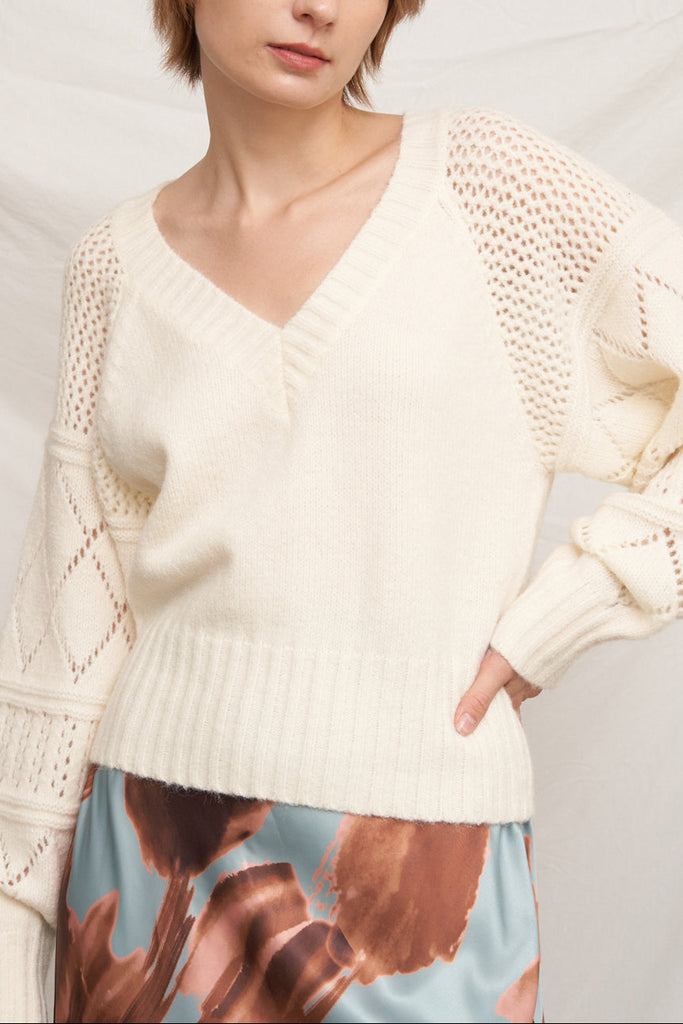 Snow Petal Sweater