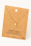 18K Gold Dipped Pineapple Pendant Necklace
