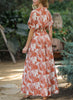 Summer Somewhere Collar Dolman Sleeve Crop Top & High Waist Wide Leg Pant In Ginger/Cream