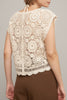 Luna Crochet Lace V-Neck Top