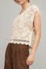 Luna Crochet Lace V-Neck Top
