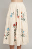Wildflower Embroidered Midi Skirt