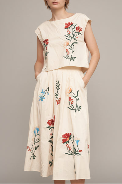 Wildflower Embroidered Top