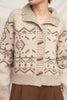 Ashlin Printed Sweater Cardigan