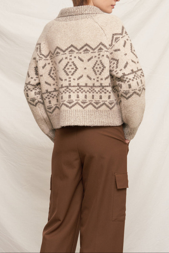 Ashlin Printed Sweater Cardigan