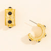 Black Pearl Thick Small Hoops