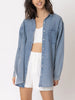 Clear Skies Long Sleeve Denim Button Down Shirt Long Sleeve