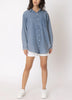 Clear Skies Long Sleeve Denim Button Down Shirt Long Sleeve
