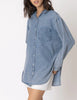 Clear Skies Long Sleeve Denim Button Down Shirt Long Sleeve