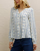 Serenity Long Sleeve Cotton Print Blouse Button Up Version