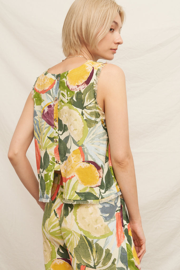 Tropical Pop Sleeveless Top