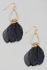Bohemian Black Feather Drop Earrings