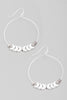 Crescent Moon Hoops in Silver