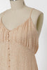 Perfectly Spotted Button Down With Shirring Detailed Midi Dress In Tan