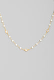 Gold Dainty Beaded Necklace Cry Station White