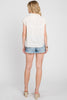 Naomi Collared Button Down Sleeveless Top In Natural