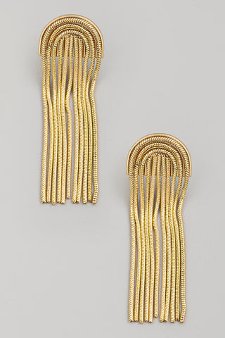 Gallery Days Wooden Beaded Hoop Earring In Beige/Gold Multi