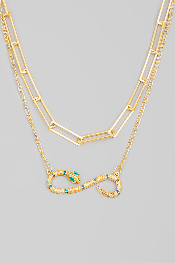 Double Layer Snake Chain Link in Gold
