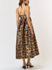 Mocha Petals Lurex Camisole Dress