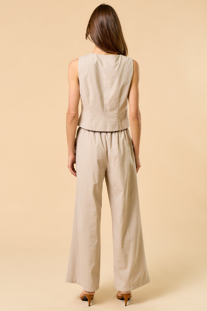 Power Duo Button Down Vest and Pant Set