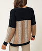 Carla Colorblock Cardigan in Black Multicolor