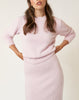 Warm & Fuzzy Set with Crewneck Sweater and Skirt Light Pink