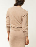 Warm & Fuzzy Set with Crewneck Sweater and Skirt Taupe