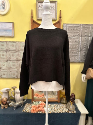 Crossing Comfort Soft Wrap Front Cropped Sweater (Assorted)