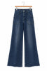 Dark Power Vintage Patch Pocket High Waist Wide Leg Flare in Dark Denim JBD