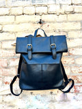 Chic Travel Flap Over Backpack in Black