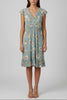 Flower Frolic Pintuck Floral Print Mini Dress