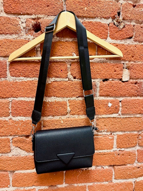 Brielle Triangle Flap Purse with Sport Strap (Assorted Colors)