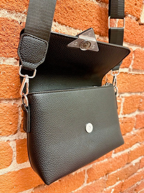 Brielle Triangle Flap Purse with Sport Strap (Assorted Colors)