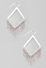 Diamond Fringe Earrings in Silver