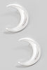 Crescent Moon Statement Stud Earrings (Gold/Silver)