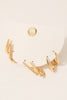 3 Pair Mixed Shape Huggie Hoop Gold Earring Set