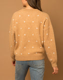 Dot-to-Dot Darling Sweater in Beige